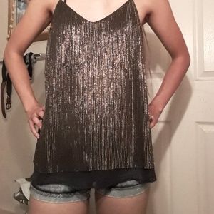 Rusty gold tank top